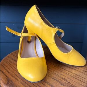 Yellow Mary Jane Women's Shoes